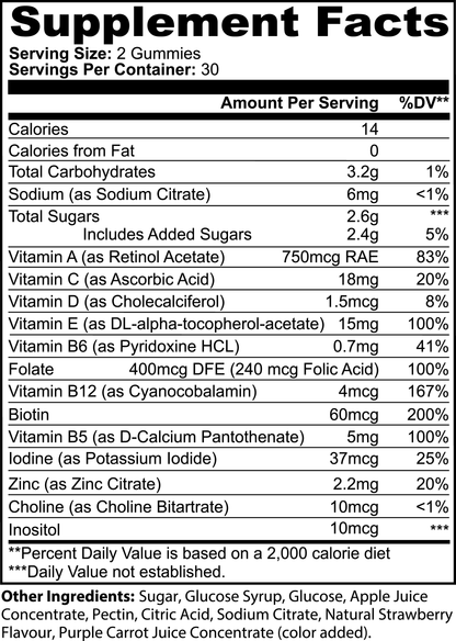 Multivitamin bear gummies from Nirvana Superfoods, containing a variety of essential vitamins and minerals for balanced nutrition.